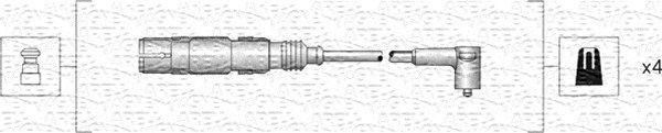 MAGNETI MARELLI uždegimo laido komplektas 941318111164